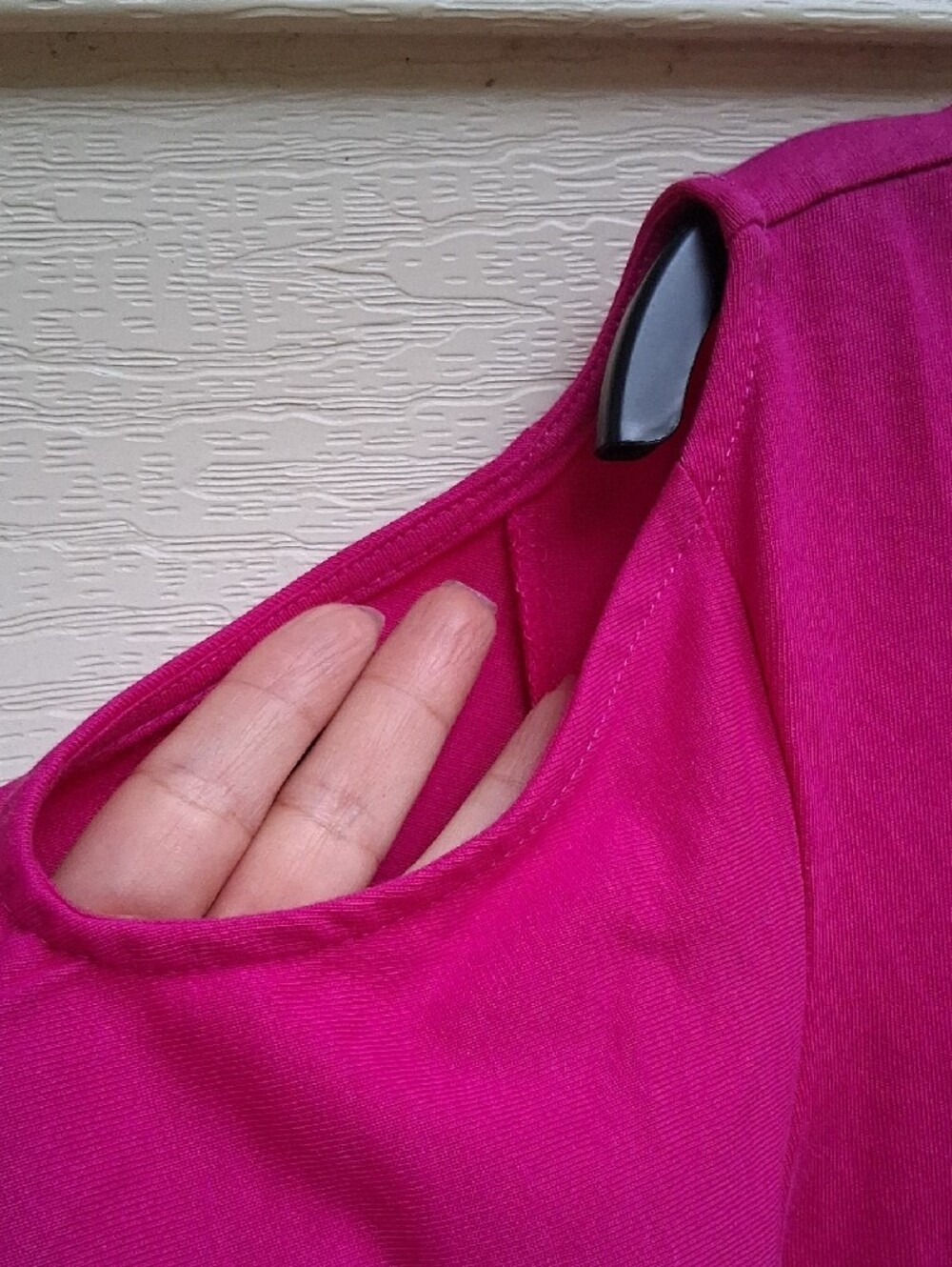 Lauren Ralph Lauren Raspberry Cold-Shoulder Scoop Neck Top - Picture 4 of 15